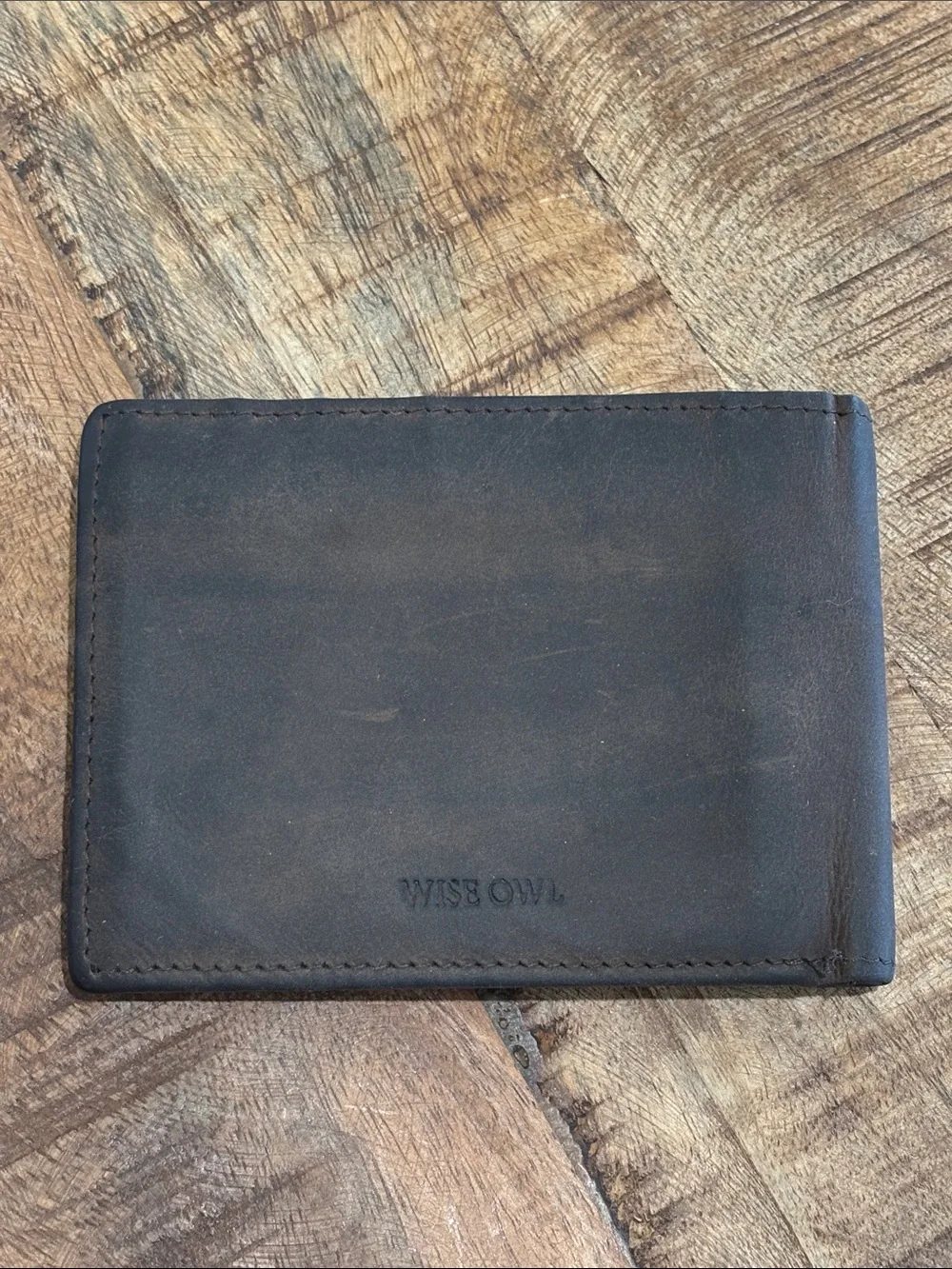 Men's Leather Bifold Card & Key Holder - Dark Brown